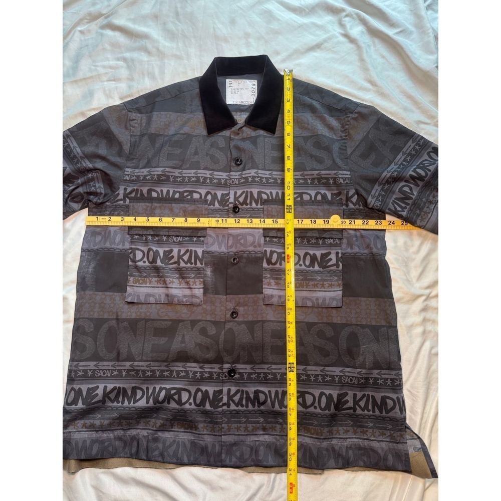 Sacai x Eric Haze 23SS Bandana print Shirt 23-03076M  Luxury Streetwear XL - Picture 3 of 5
